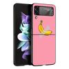 Funny Bite Apple Banana Hard PC Phone Case For Samsung Galaxy Z Flip 7 6 5 4 Black Cover For Galaxy Z Flip 3 Foldable Fundas Bag