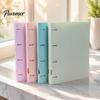Notebook Production Folder 4-Hole Document Folder/A4 File Bag, Durable PP Portable Storage Compact Binder Folder, Macaron Colors Lightweight Organizer
