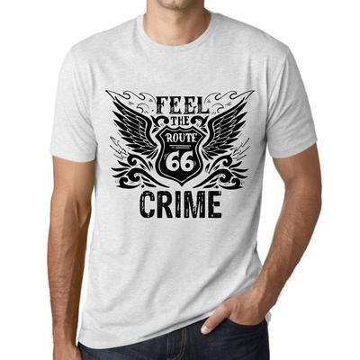 Herren Vintage T-Shirt Grafik T-Shirt Feel The Crime Vintage Weiß