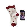 Super Cute Red Socks for Women In Autumn and Winter, Pure Cotton Mid-calf Socks, Cartoon Polka Dot Puppy Dui Dui Socks