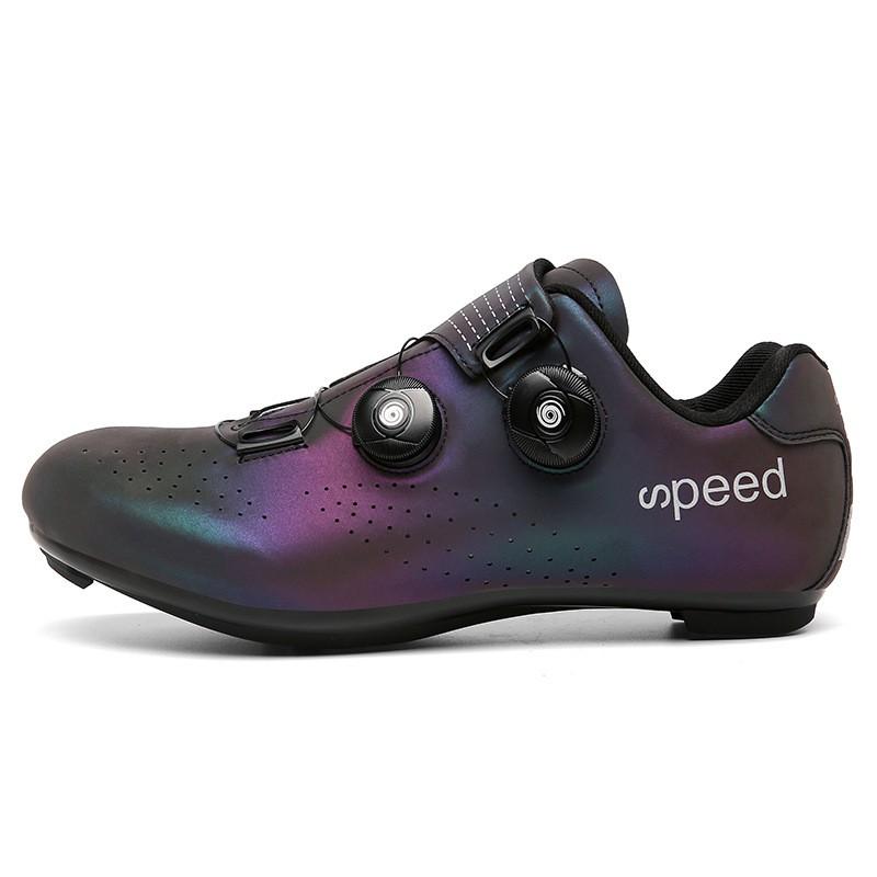 Unisex Cycling Shoes With Cleat Compatibility Road Mountain Bike Pedal Locking Footwear Reflective Design