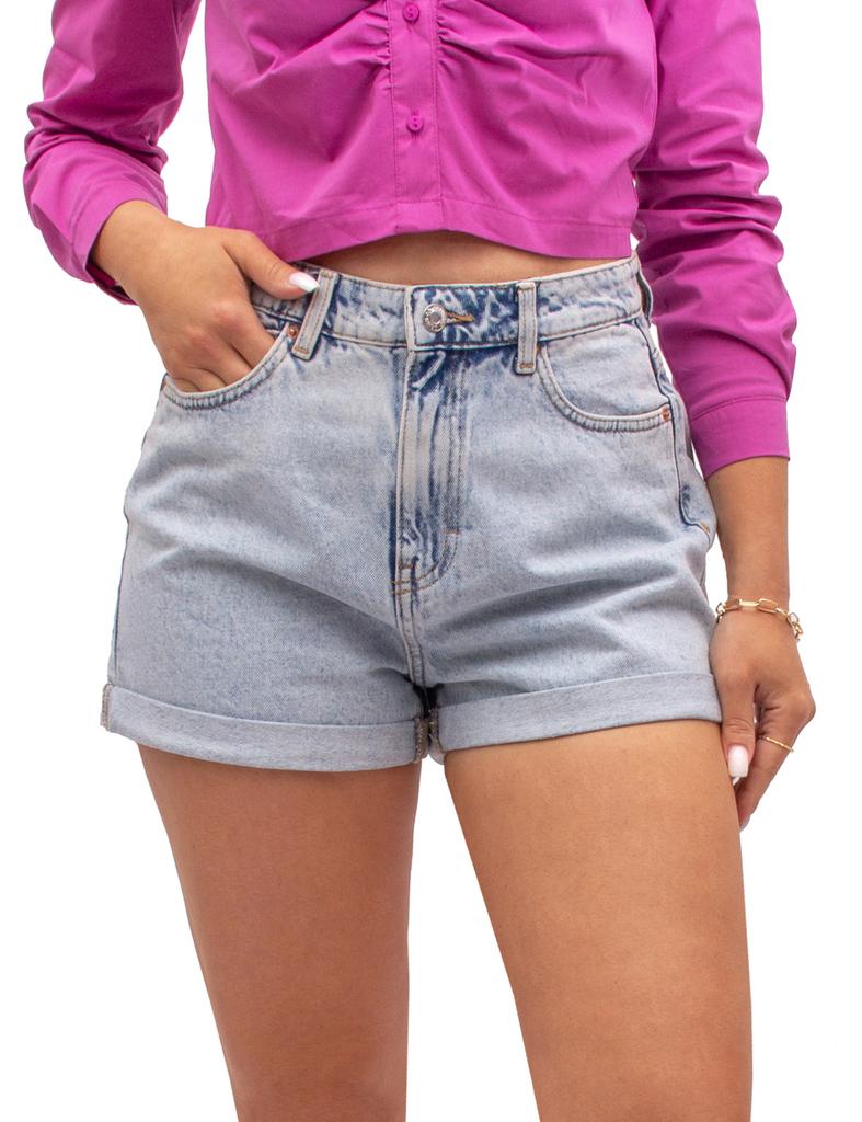 Women's Denim Shorts Mom Fit Light Blue 36 S Firi