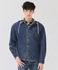 Chase Cult Unisex Outerwear-Style Hooded Denim Shirt-Deru5431B04