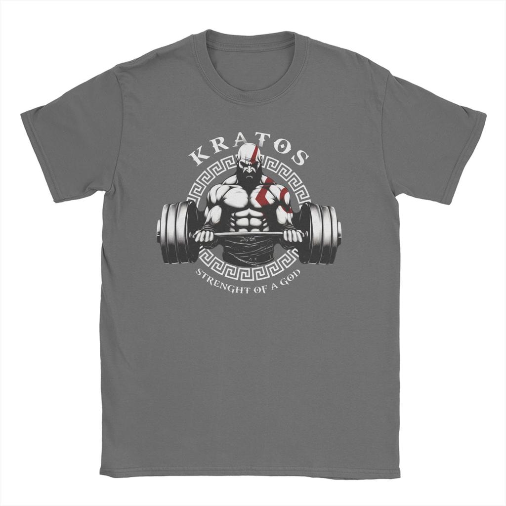 Kratos Gym God of War TShirts for Unisex Women Novelty Cotton Tee Shirt O Neck Short Sleeve T Shirts Printed Clothing