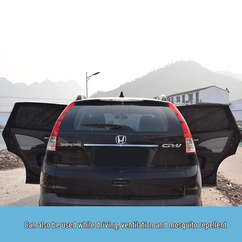 Multi-Functional Car Window Sunshade & Anti-Mosquito Mesh Ventilation Screen