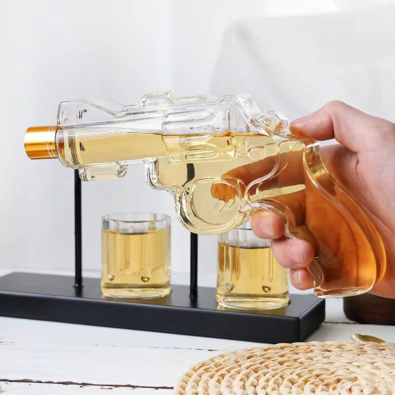 Gun Whiskey Decanter Sets With 2 Bullet Glasses Personalized Liquor Dispenser Liquor Scotch Bourbon Vodka Best Gifts for Dad
