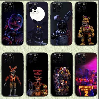 Etui na telefon Five-Nights-At-Freddys F-Fnaf na iPhone 16,15,14,13,12,11,Pro,X,XS,Max,XR,Plus,Mini Miękkie Czarne Pokrowiec