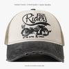 New Washed Cotton Baseball Cap for Women Men Adjustable Snapback Hats Motorcycle Print Hip Hop Dad Hat Men's Summer Cap