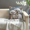 2D Bichon Frise Pillow Cover Cute Puppy Floral Print Cushion Case For Sofa Couch Cozy Pet Home Decor Dog Lover Gift