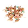 Bird Chew Toy Colorful Beak   Grinding Wood Blocks   Hanging Cage Toy for Small Bird Cockatiel Lovebird Budgie