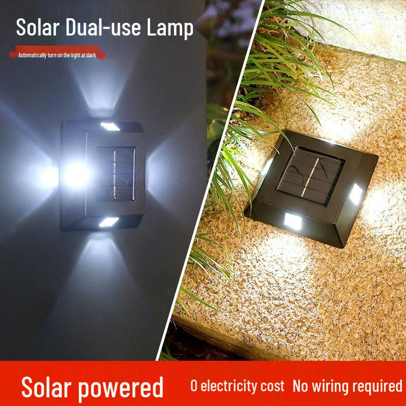 Waterproof Solar Decorative Wall Lamp for Outdoor Garden, Courtyard, Fence, and Terrace