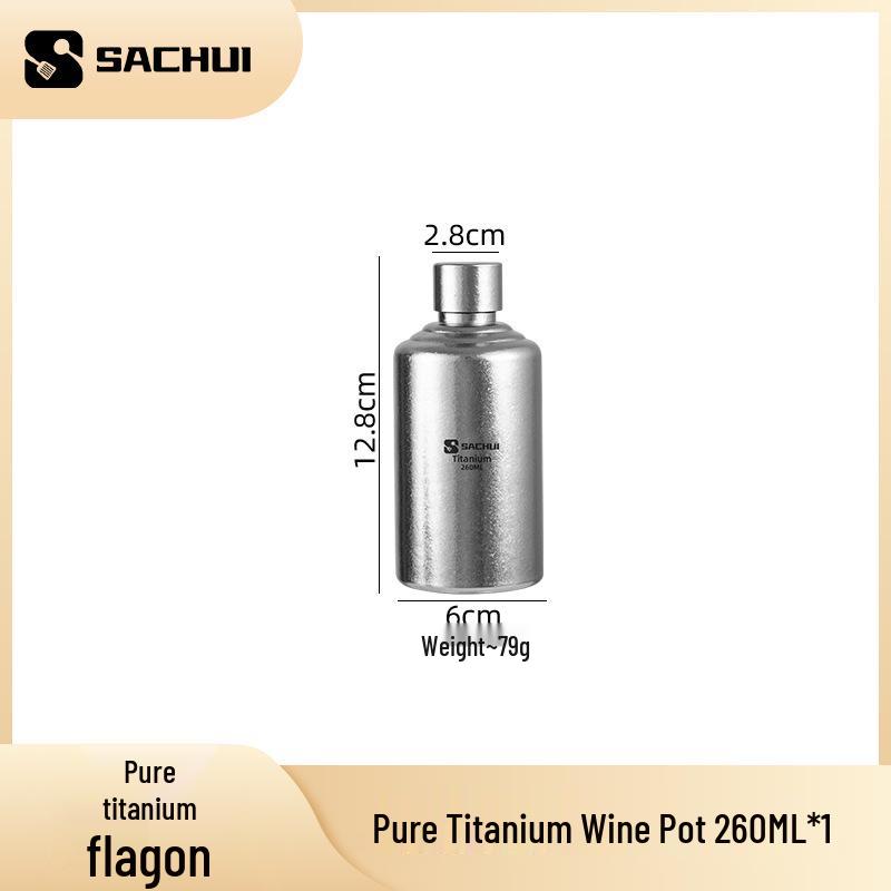 Элитная фляжка для виски из чистого титана для улицы – Изысканная, Портативная, Большой емкости для байцзю.