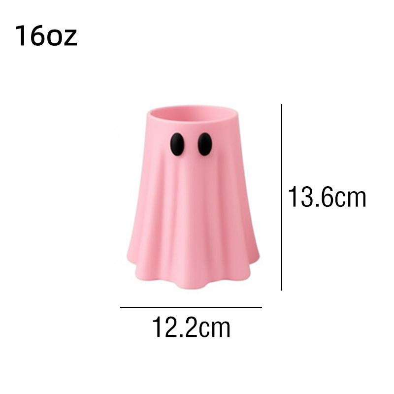 Halloween Ghost Shaped Can Holder 3D Printed Beverage Beer Soda Can Stand Spooky Drink Caddy for Party Decor Fun Desk Ornament