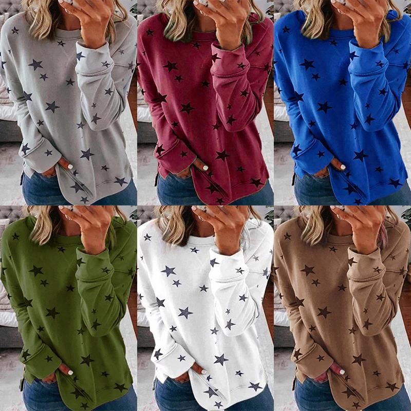 Mallene Women's 'Good Vibes' Sweatshirt - Long Sleeve Rainbow Print, Side Pockets, Oversized Casual Pullover - View #4