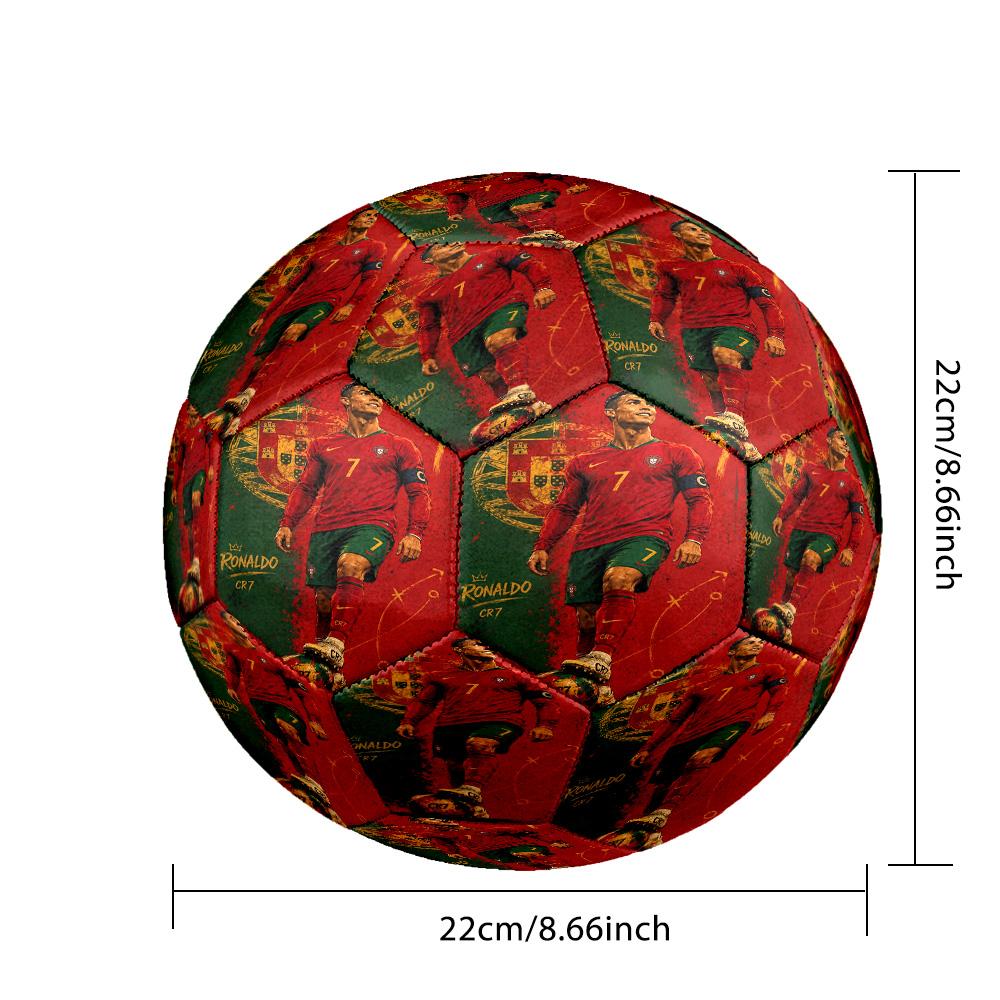 Ronaldo's Portugal Celebration Size 5 Football Machine-Stitched Indoor/Outdoor Universal Football for Football Accessories
