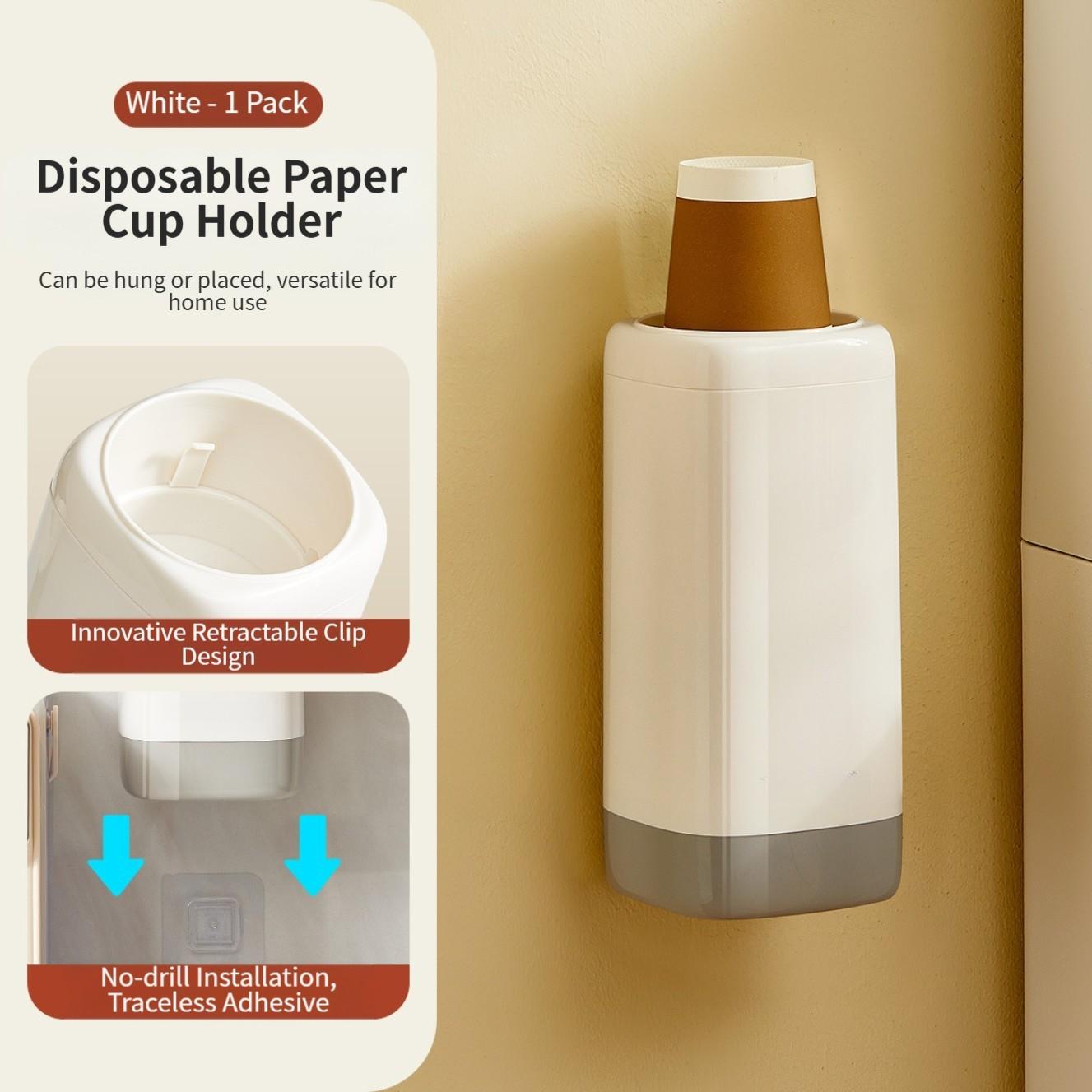 Cup Dispenser No Drill Installation Wall Mounted Dispenser