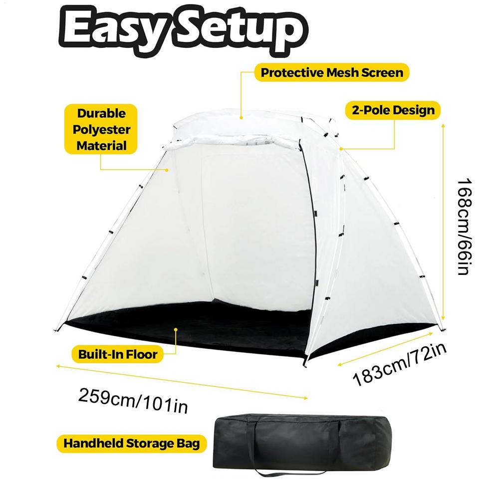 

Portable Paint Booth Shelter, Foldable Spray Painting Tent for Furniture Craft Project and DIY Hobby Tool, 259x183x168cm