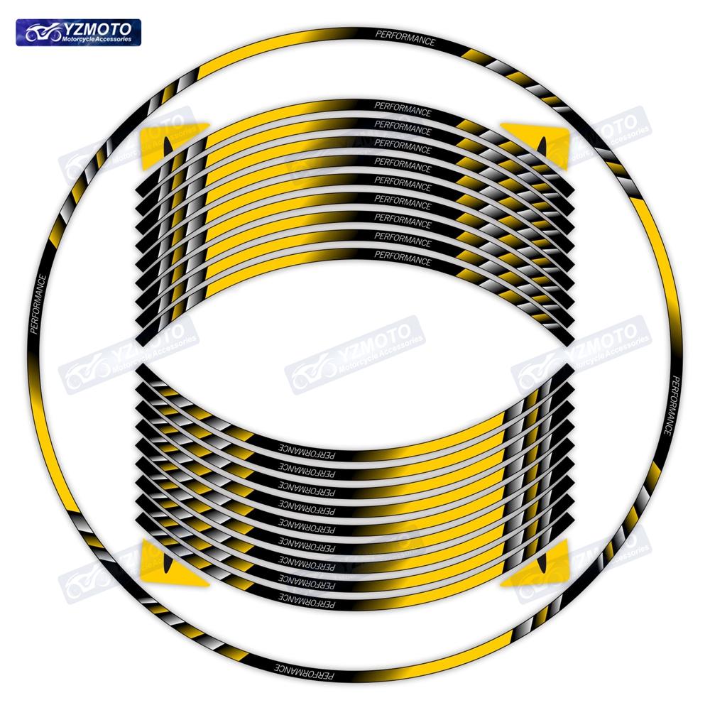 For V4 1199 899 1098 848 1199 1198 1299 Motorcycle 17 Inch Racing Wheel Sticker Decal Reflective Hub Rim Decorative Stickers