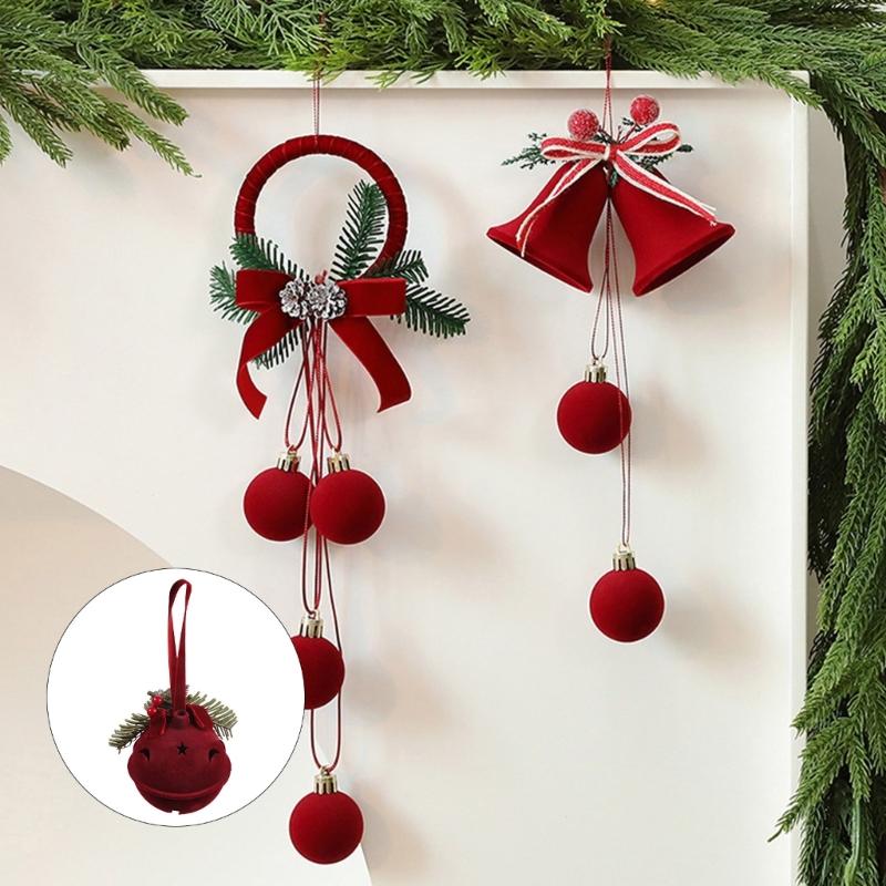 Nordic Bells Christmas Ornament Christmas Ball Hanging Pendant Christmas Tree Decorations for Home Decoration