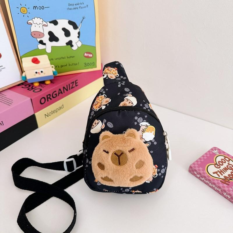 

And Fun Colorful Plush Chest Bag For Kids With Adorable Cartoon Print And Lightweight Design For Daily Wear чорний