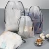 Shoes Bag Drawstring Cosmetic Bags Transparent Peva Organization Pouch Waterproof Travel Clothes Bag Storage Pouch Home Item