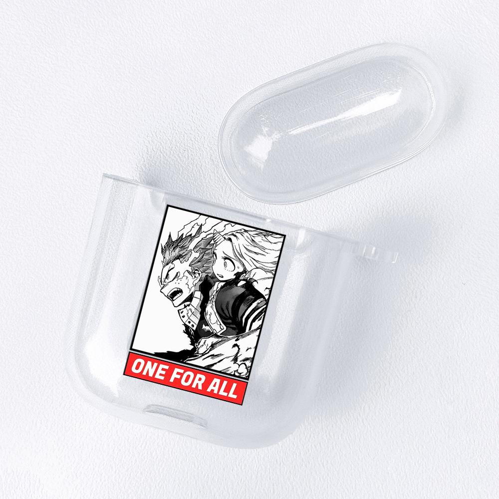 Anime My Hero Academia Figurer Gjennomsiktig Airpods-deksel for Funda Airpods 2/1 Deksel Boku No Hero Academia Mykt TPU-deksel Coque