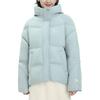Anta Solid Color Zipper Hooded Down Jacket Women Outerwear Crab-Shell-Green 162348901-4