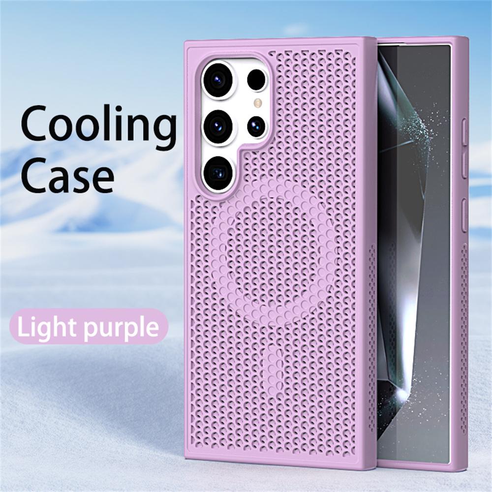 Magnetic For Magsafe Heat Dissipation Phone Case For Samsung S25 S24 S23 Ultra S22 Plus FE Luxury Shockproof Protection Cover