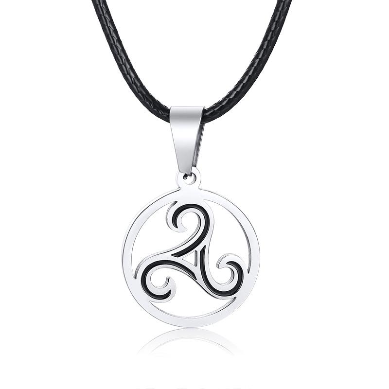 Wisiorek Triskelion Potrójna Spirala Naszyjnik Triskele Stal Nierdzewna Bbc Renesans Biżuteria Unisex