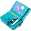 Vertikale Damenbrieftasche mit Münzfach und Reißverschluss aus Echtleder Flotar CANPELLINI Wallet 21599 Türkis