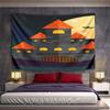 Halloween Castle Under Full Moon Pattern Wall Hanging Tapestry Decorative Tapestry Home Decor for Bedroom and Living Room