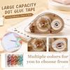 Grote Capaciteit Stippenlijm Tape, 8 Meter, Correctielint Dispenser, voor Kinder Knutselen, Scrapbooking en Schoolbenodigdheden