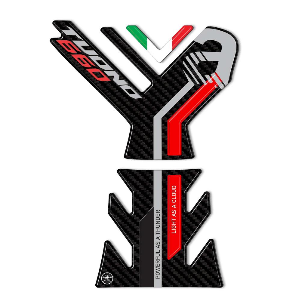 labelbike 3D Sticker Tank Pad Protection Compatible with Aprilia Tuono 6602022 Red