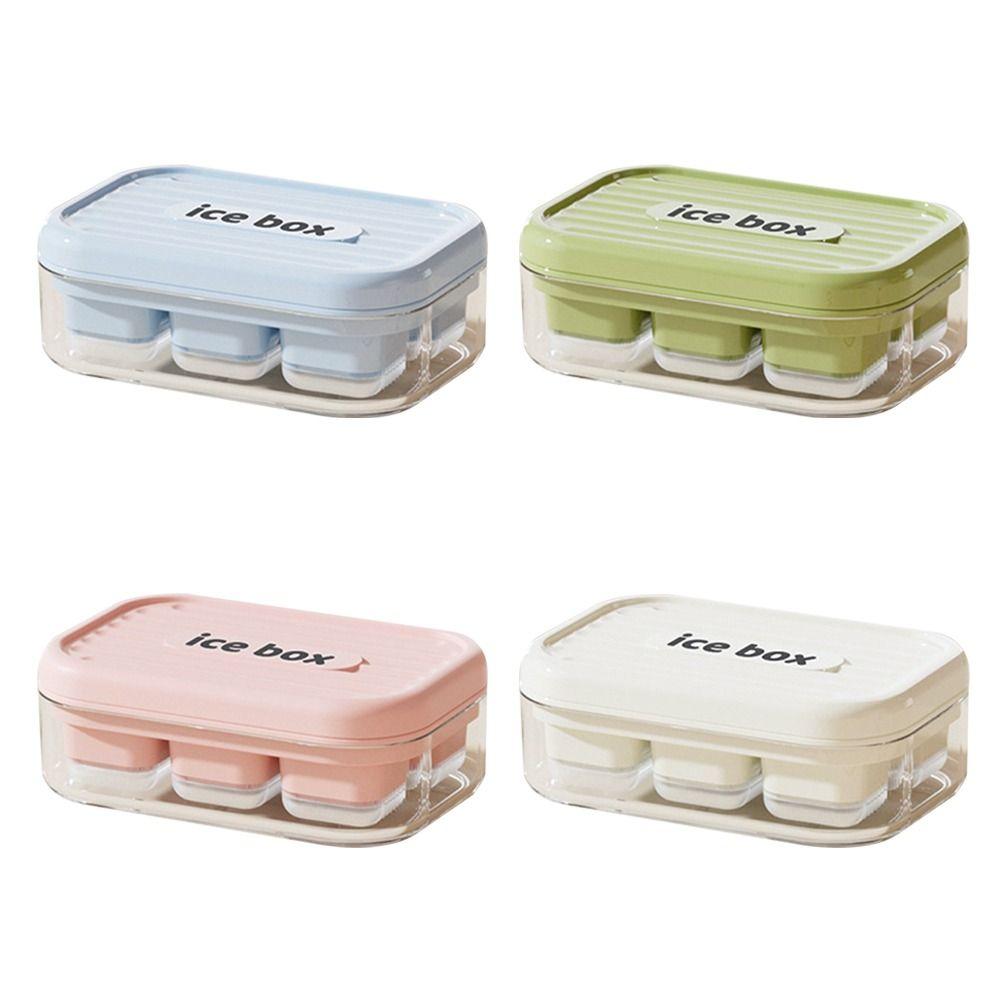 Press Type Summer Ice Cube Tray Quick Frozen With Storage Box Maker Ice Box Homemade Leak-Proof Ice Cube Maker Kitchen