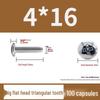 Hardened M4 Triangular Thread Phillips Self-Tapping Mushroom Head Wood Screw