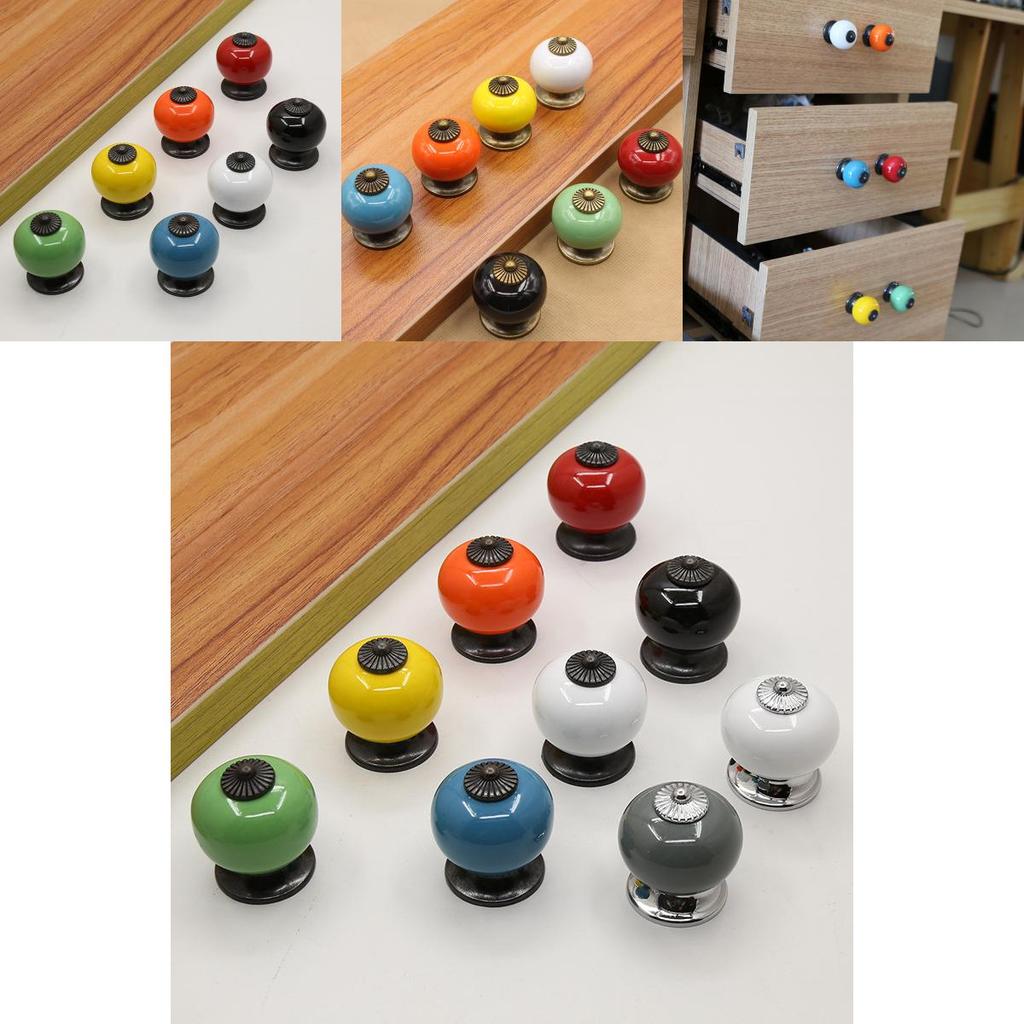 Kitchen Cabinet Pulls With Colorful Zinc Alloy Ceramic Construction For Home Decor And Storage
