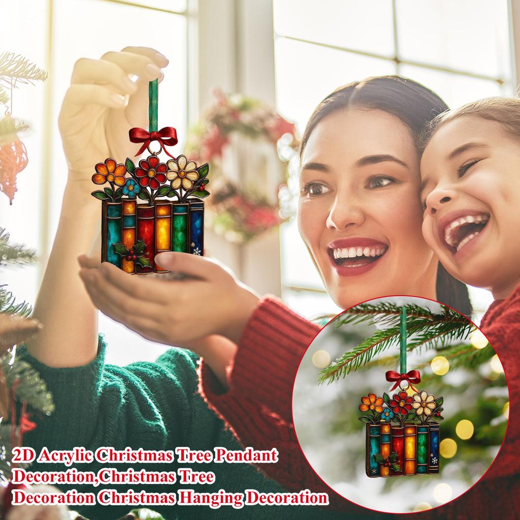 2D Acrylic Christmas Tree Pendant Decoration, Christmas Tree Decoration, Christmas Hanging Decoration, Home Decoration