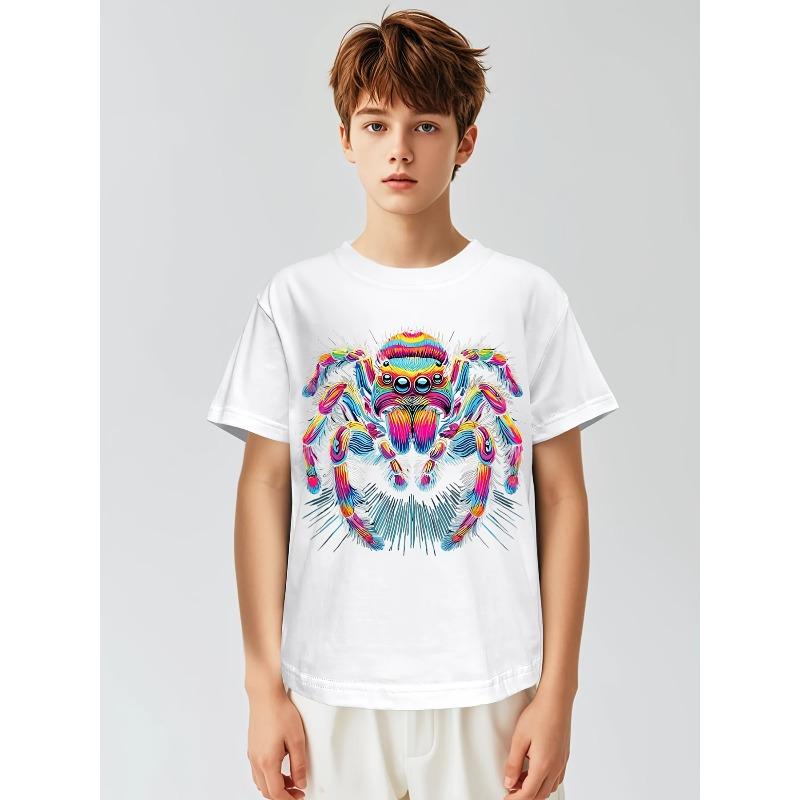 Jumping Spider Novelty Awesome Graphic Kid T-Shirt Popular Kid T Shirts Trending Tops Tees for Kid