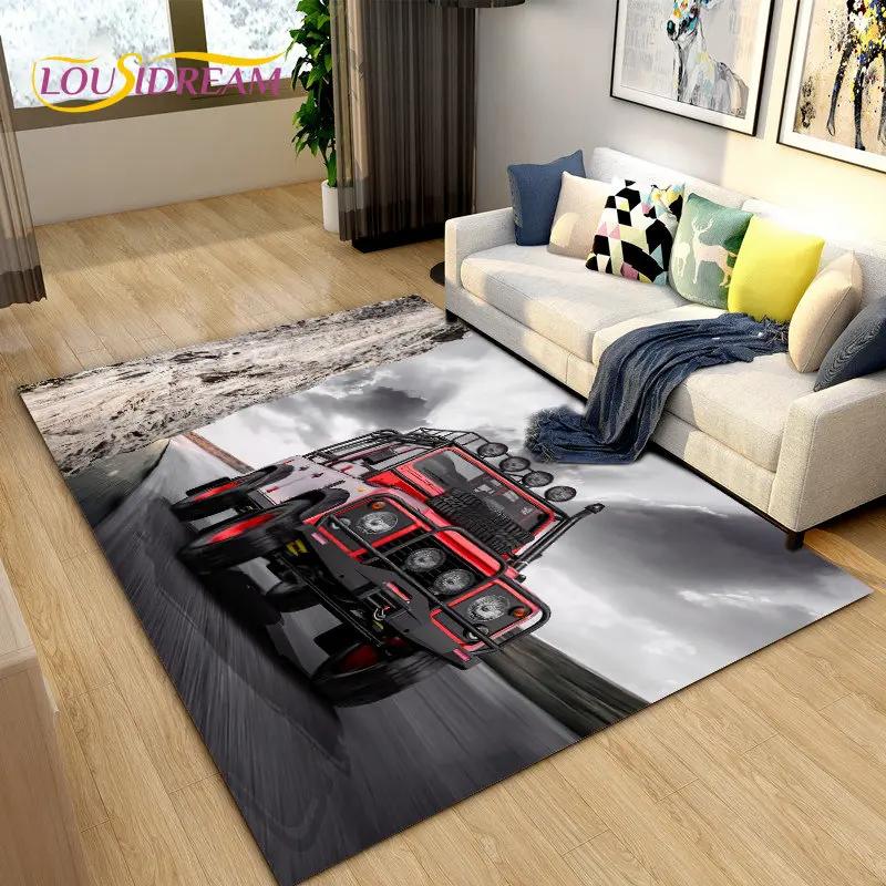 Yeni 3D Spor Araba Konsept Araba Alan Halısı, Oturma Odası Yatak Odası Kanepe Kapı Paspası Dekorasyonu için Halı, Çocuk Oyun Kaymaz Yer Matı
