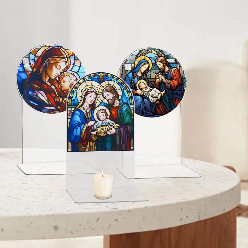 Acrylic Sign Candle Holder Desktop Ornament Tea Light Candle Holder for Mother Day