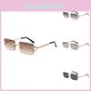 Modern Square Metal Frame Sunglasses With Gradient Lenses For Casual Wear And Sun Shielding