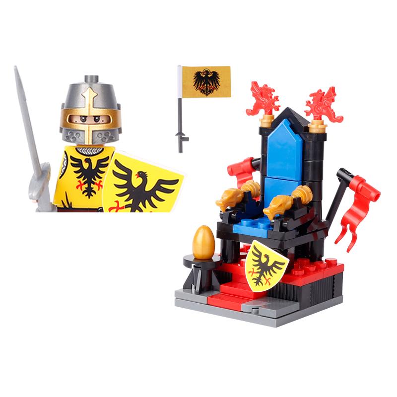 MOC Medieval Castle Building Blocks Set House Bedroom Table Furniture Kitchen Knight Witch Wizard Halloween Skeleton Brick Toys