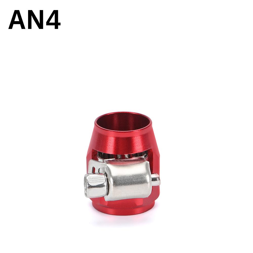 1pcs Hose Clamp AN4 AN6 AN8 AN10 AN12 Fuel Pipe Clip Oil Water Tube Hose Fittings Finisher Clamps Hex Finishers
