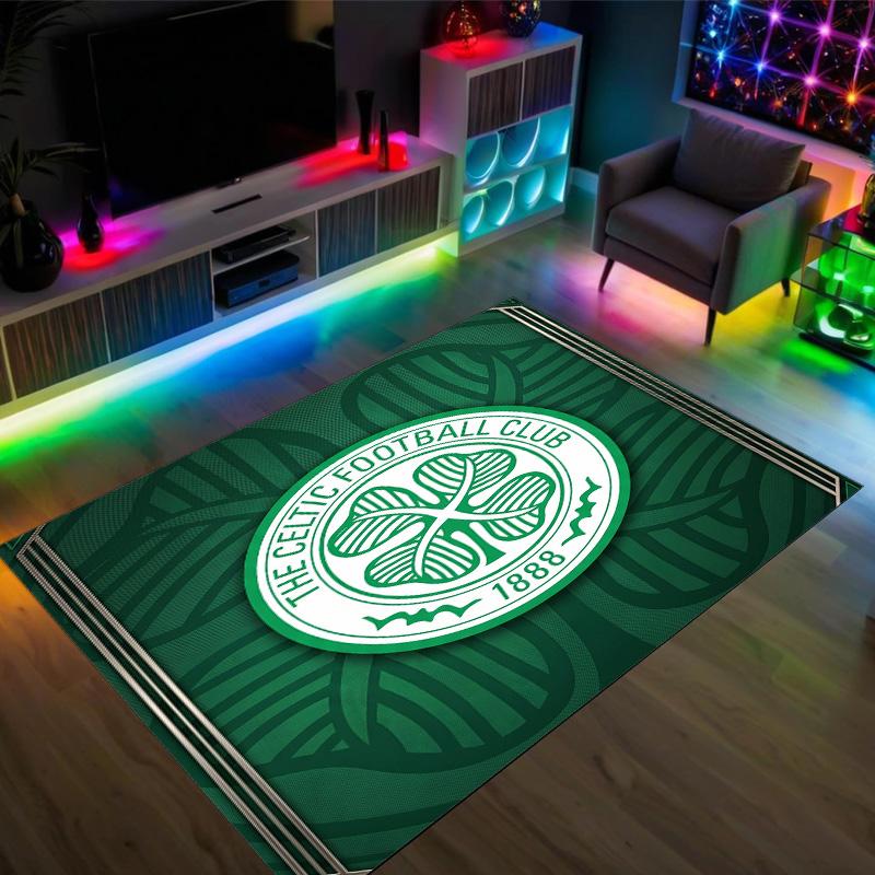 Tappeto in velluto di cristallo Design Celtic FC Accogliente Non?Tappeto Stampato Antiscivolo per Camera da Letto Soggiorno Ingresso