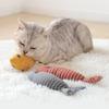 Mint Fish Plush Cat Toy Fish Teasing Cat Simulation Fish Bite Mint Fish Pillow Cat Grass Cat Snack Cat Toy Teeth Grinding Toys