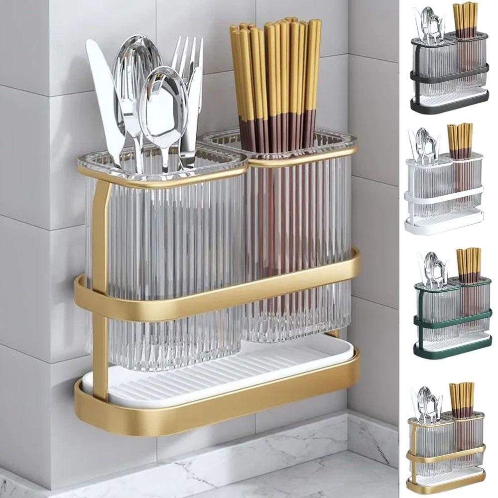 

Черный/белый/зеленый/золотой держатель для хранения палочек для еды неперфорированный органайзер для хранения столовых приборов вилка