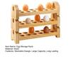 1/2/3Pcs Egg Storage Rack Counter Egg Dispenser Large Capacity Stackable Wooden Storage Organizer for Home Kitchen