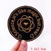 Personalized Letter Slogans Iron On Patches For Clothing DIY Black Series Patch Embroidered Patches On Clothes Jacket Jeans