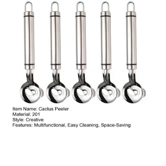 Yousheng 5Pcs Cactus Peeler Chinese Noodle Cutter Stainless Steel Cactus Peeling Tool Quick Cactus Skin Removal Kitchen Gadget