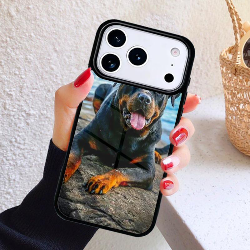 Cute Dog Puppy Rottweiler Phone Case For iPhone 17 Air 16 15 14 13 12 11 Pro Max Plus